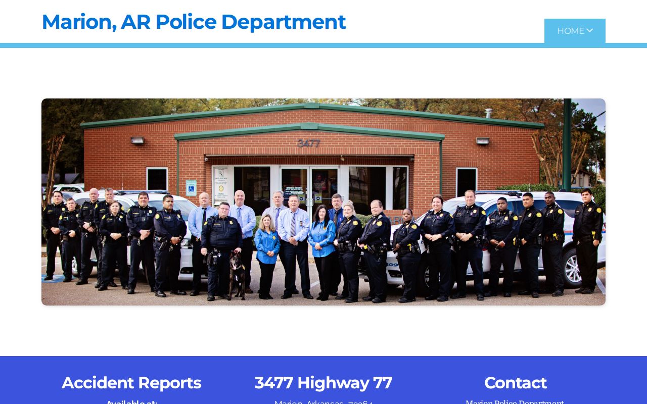 Marion Police Department arrest record contact information